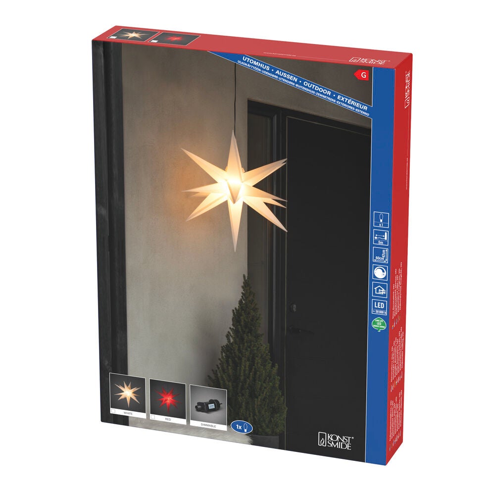 3-D Kunststoffstern 60cm rot,