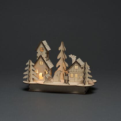 B/O Wooden silhouette 4 LED