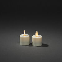 LED Kerze cr.weiss, w.w. Diode