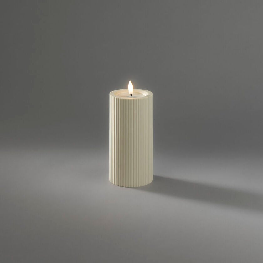 B/O Plastic LED candle outd.