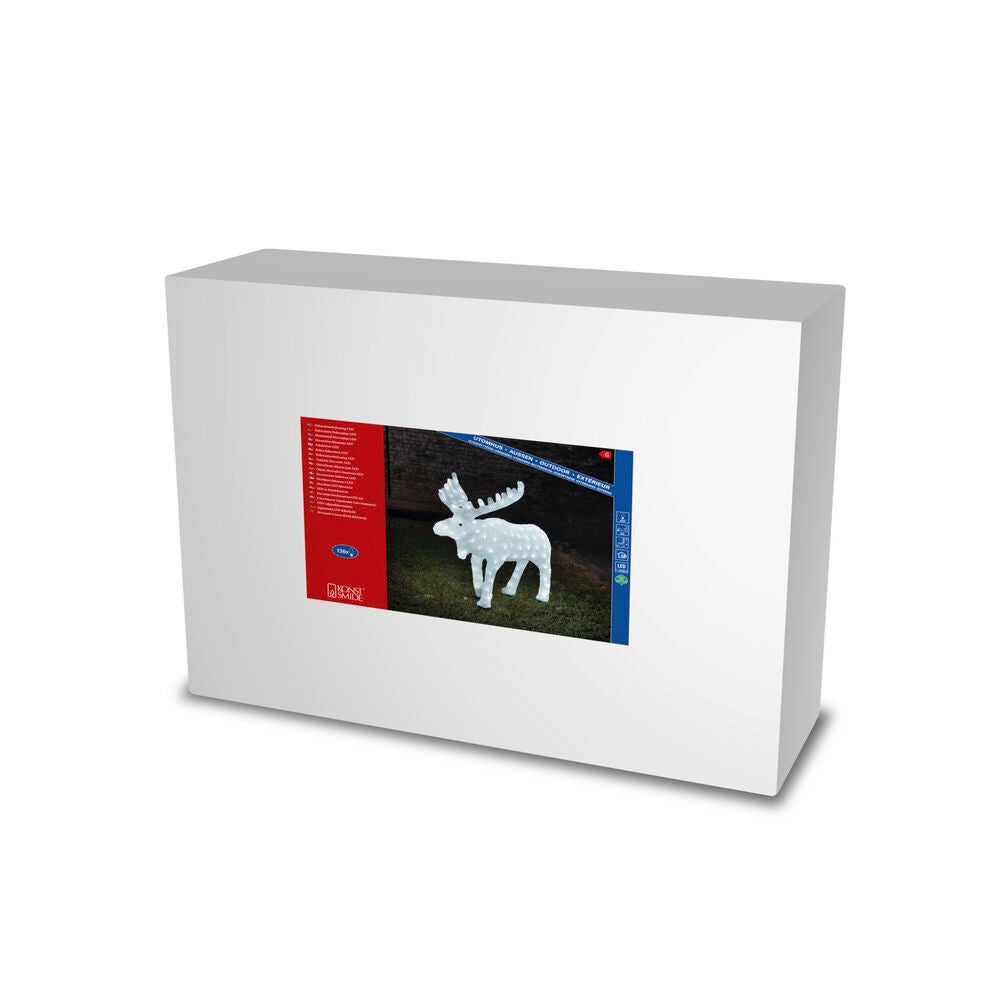 Älg akryl vit LED 65cm