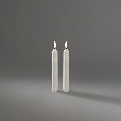 Batterikronljus LED, 2 st 19cm