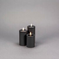 LED candle Black 10cm 2xAA