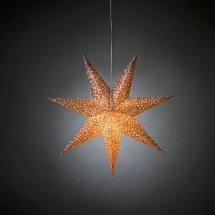 7 Point White/Red Paper Star