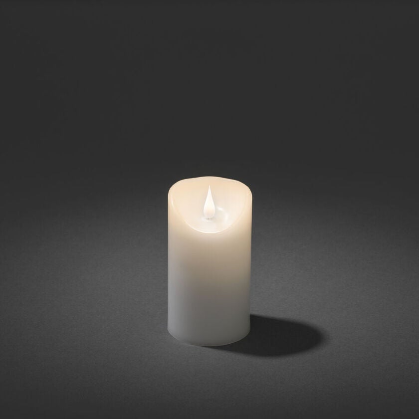 Vaxljus 7,6x12,7cm LED vit