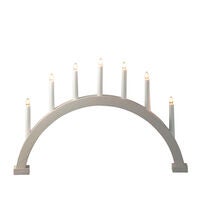 Ljusstake vitbetsad bågformade