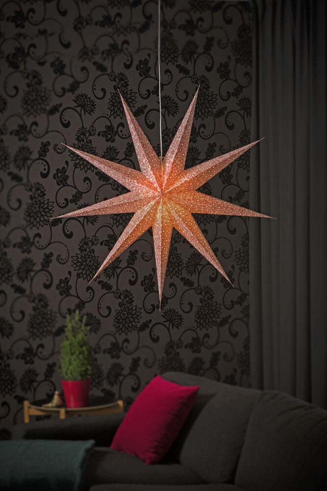 9 Point Paper Star White/Gold