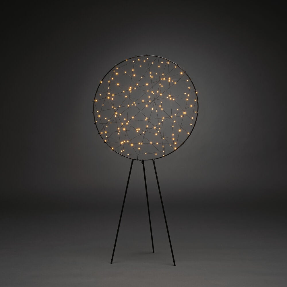 Rund metalldekoration 160 LED