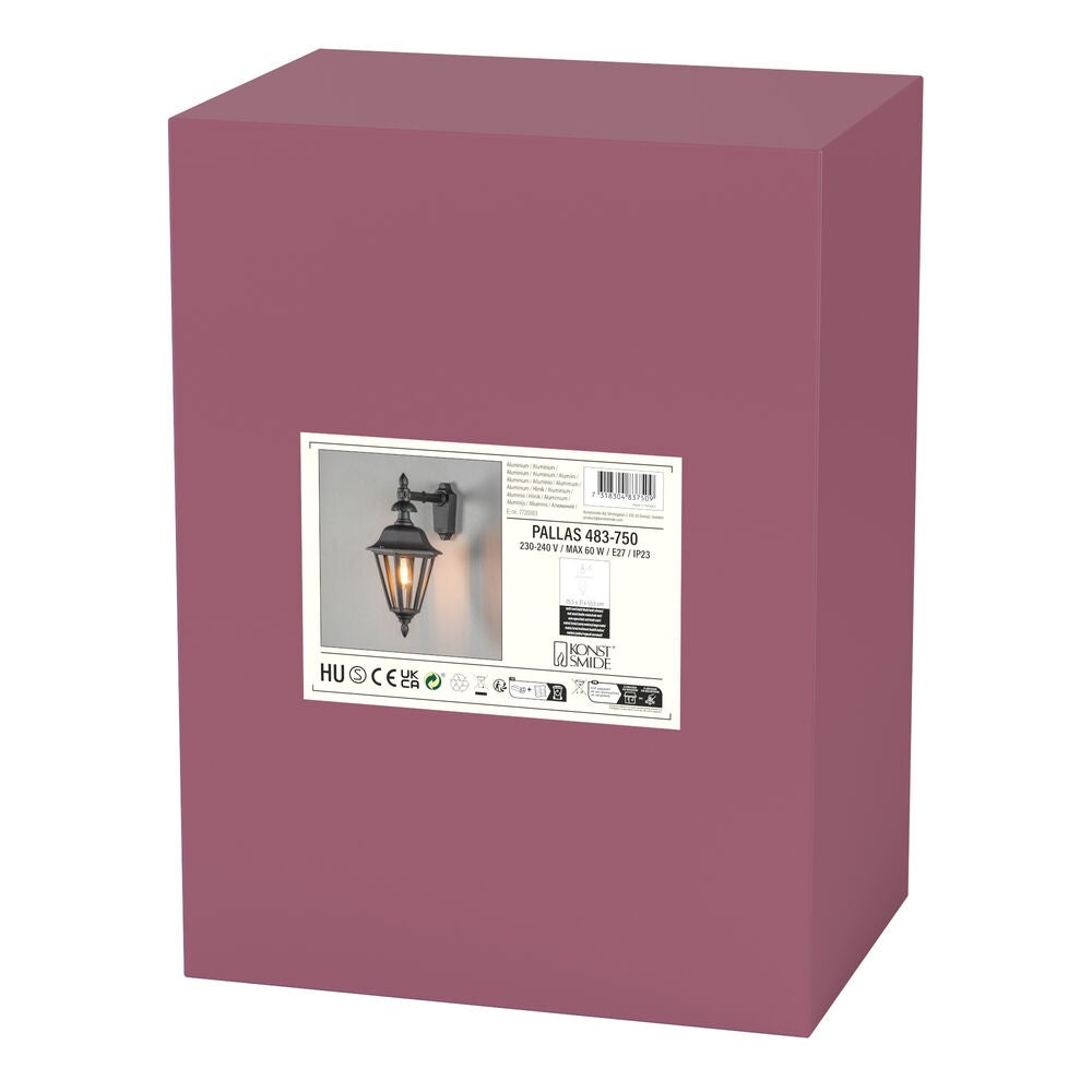Pallas Down Wall Light M.Black