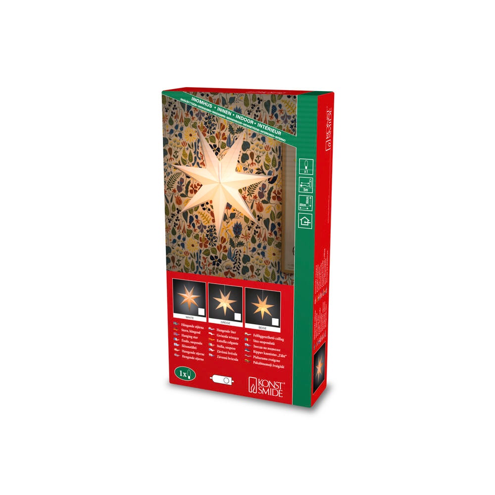 Pappersstjärna beige 60 cm