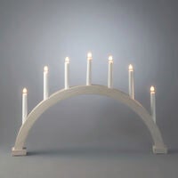 Ljusstake vitbetsad bågformade