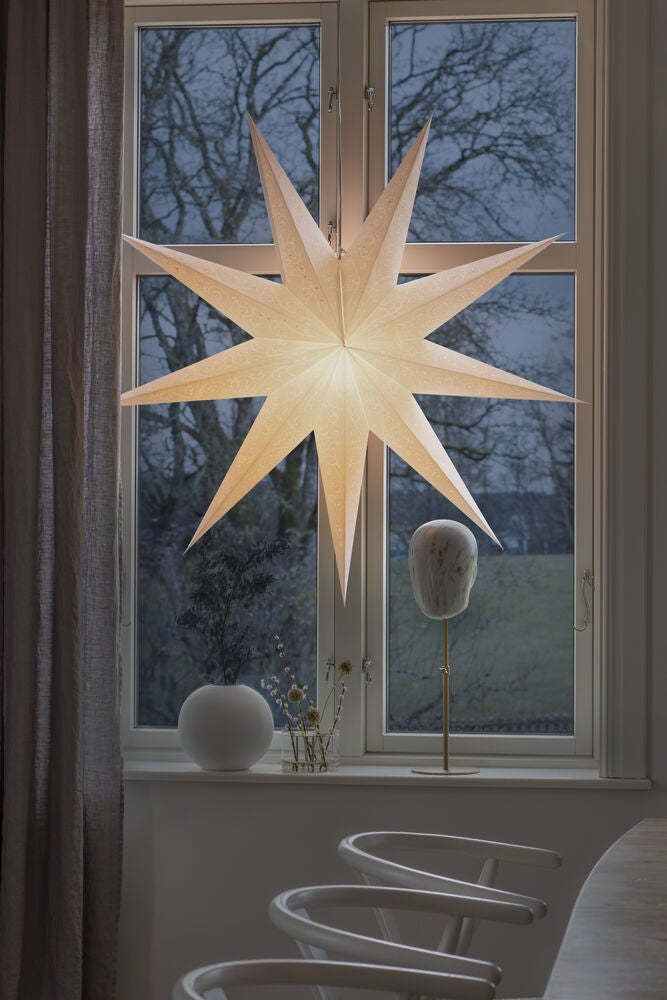 Pappersstjärna vit 115 cm