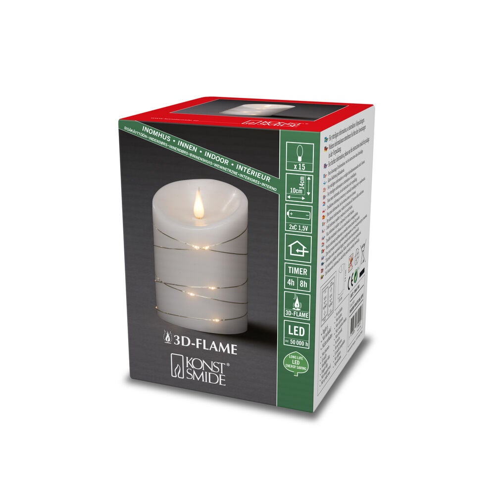 Wax Candle Warm White LED