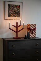 Holzleuchter Holz 5 Lampen Grü