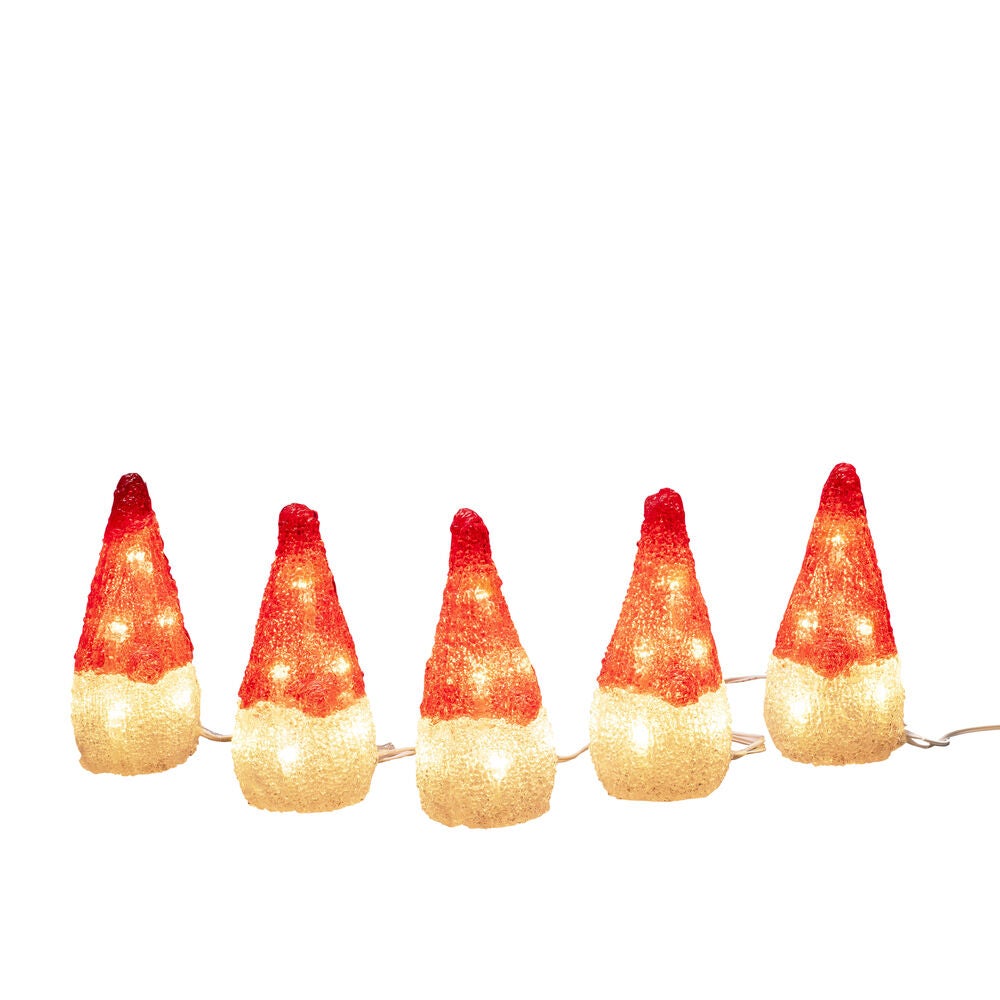 LED Acryl Santa 5er-Set, 40 ww