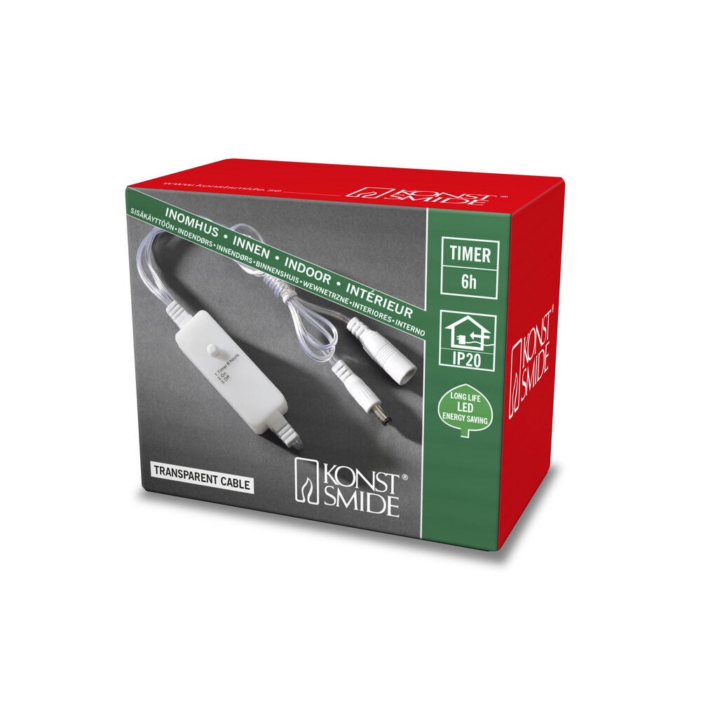 Timer 6H Indoor Transpnt Wire