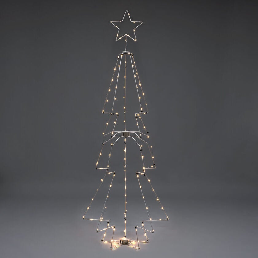 Metallgran vit 145 LED