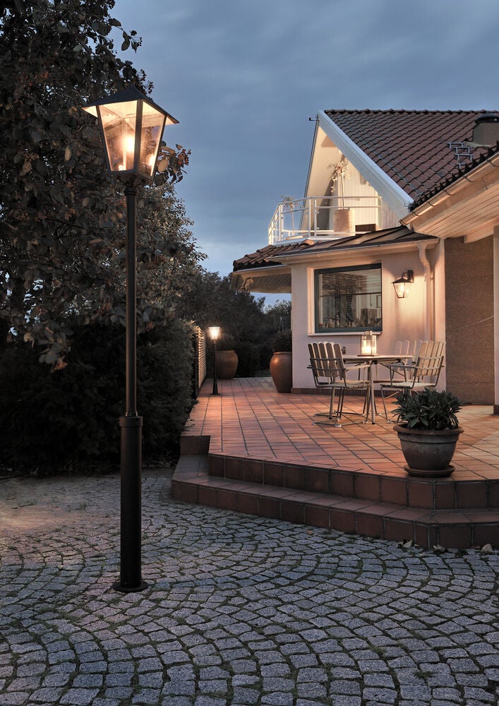 Benu lykta E27 galv ink stolpe