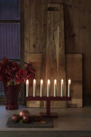 Candlestick wood 7bulbs, white