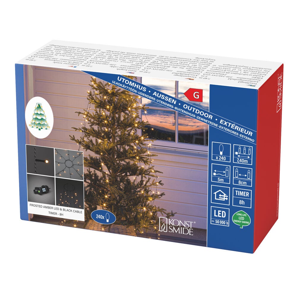 Julgransslinga 240 frostad LED
