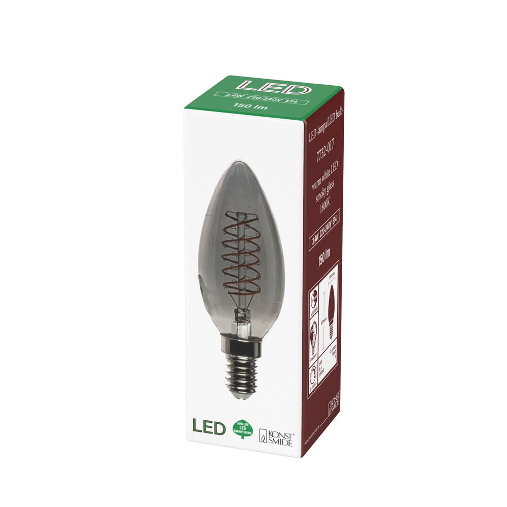 Glödlampa B35 s-LED P45 "grå"