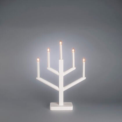 Holzleuchter Holz 5 Lampen Wei