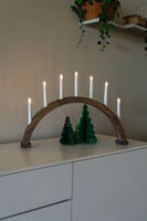 Elljusstake båge 7 ljus vit