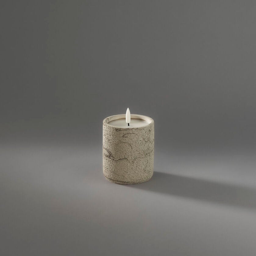 B/O cement candle light LED