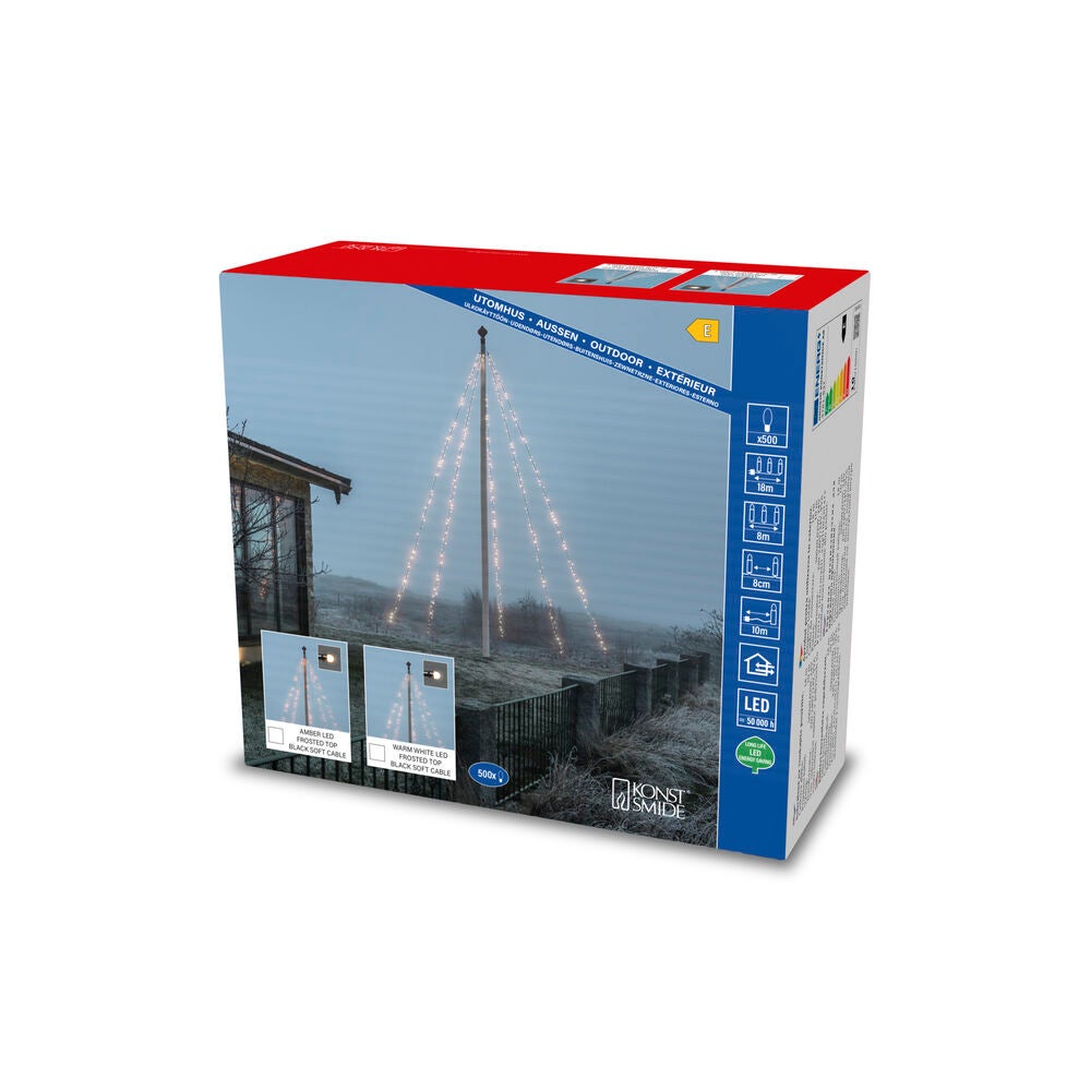 Flag pole lig.set, 500L H800cm