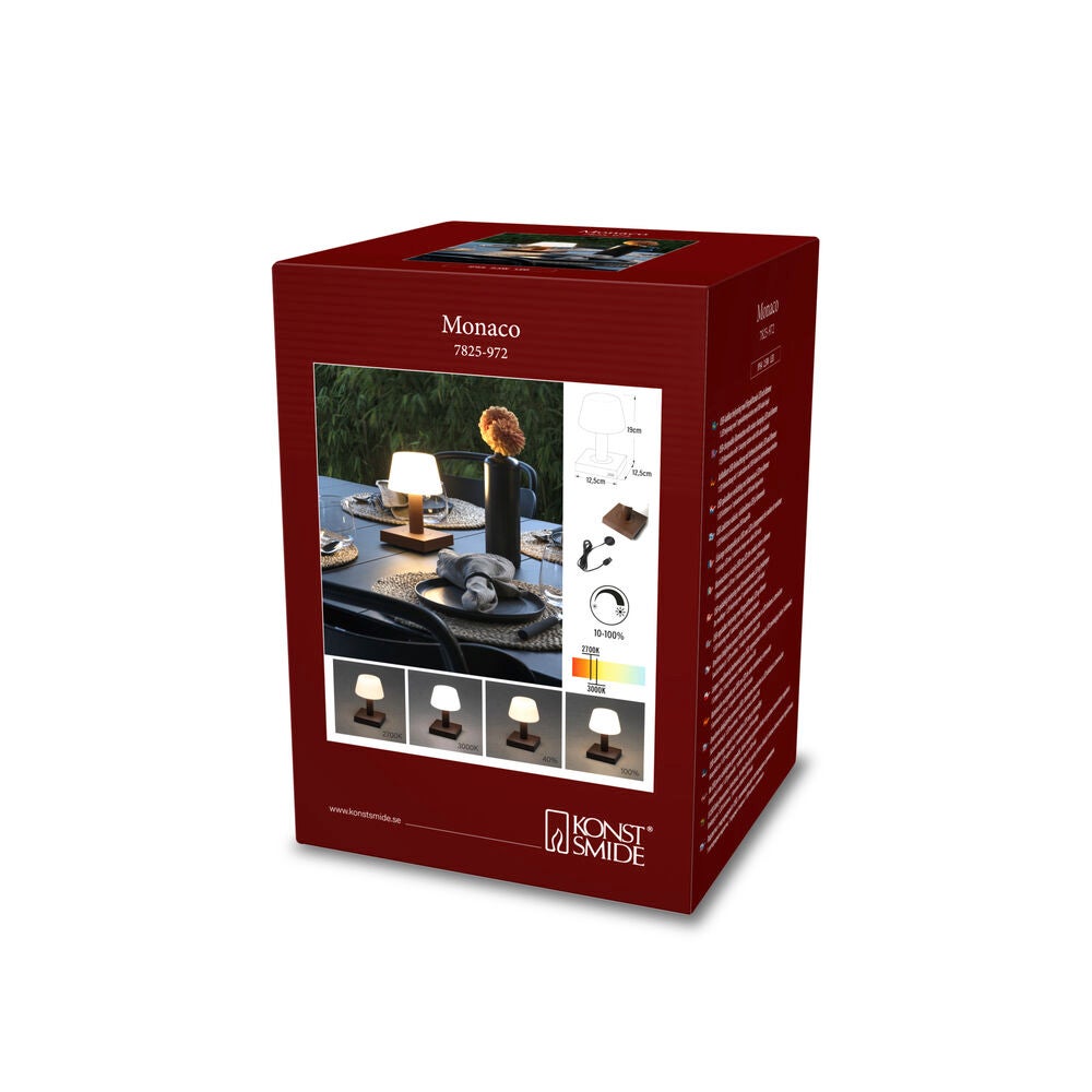 Monaco bordslampa rost USB