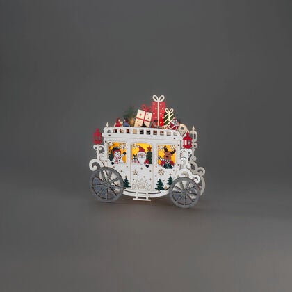 Santa-Kutsche LED, B/O & Usb