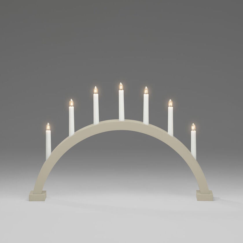 Holzleuchter, braun gebeizt