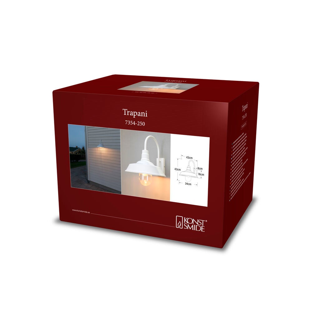 Trapani vägg E27 vit