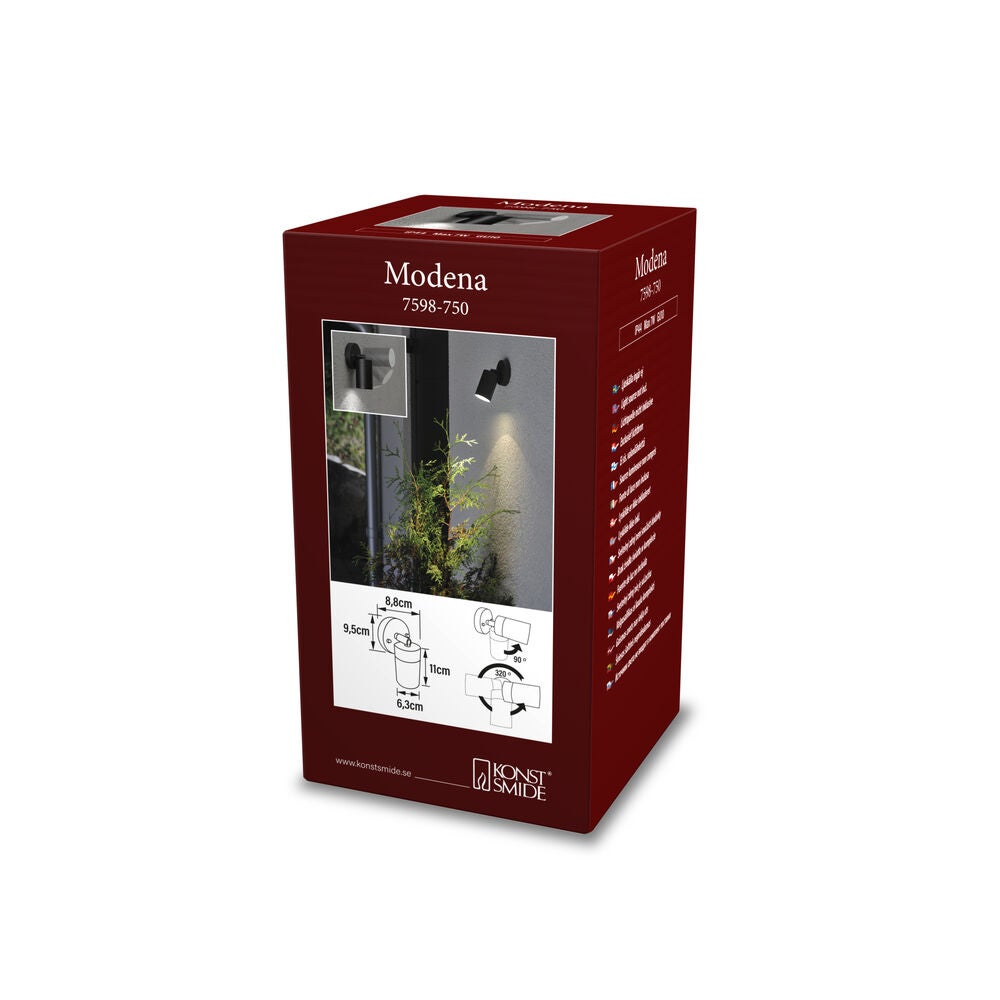 Modena vägglykta GU10