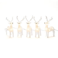 Acrylic Reindeer 5pcs/set, LED