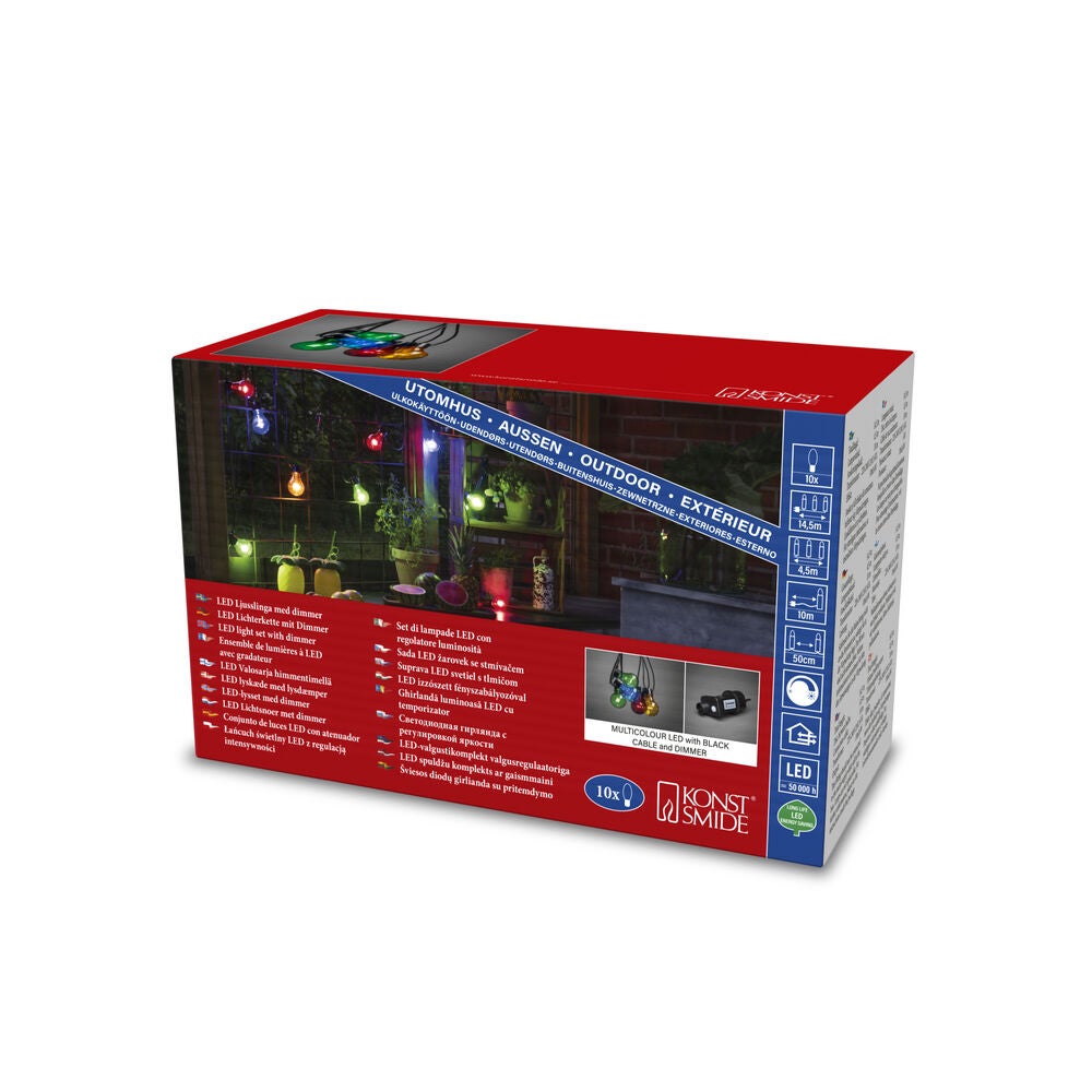 Lightset 10 multicl bulbs, LED