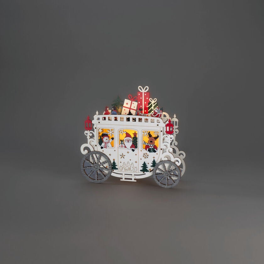 Santa-Kutsche LED, B/O & Usb