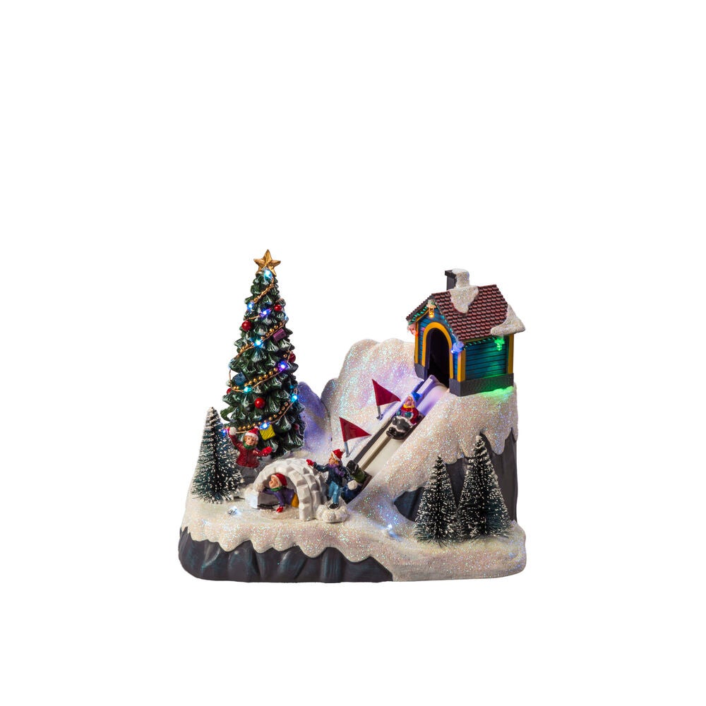 LED Szenerie Rodelbahn, mit Mu