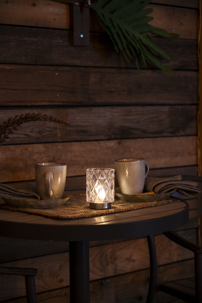 Rechargeable Glass Candle. LED