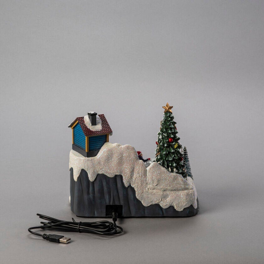 LED Szenerie Rodelbahn, mit Mu