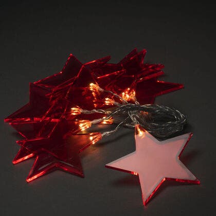 LED Dekolichterkette, 10 rote