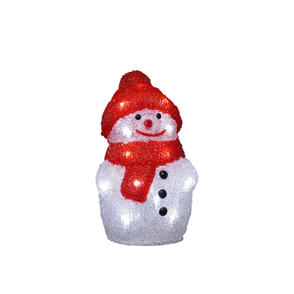 Acrylic snowman with cap LED