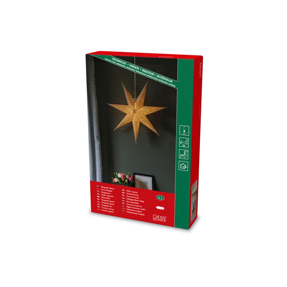 Weihnachtsstern in Leinenoptik