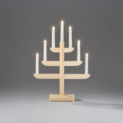7 Bulb Candlestick Natural