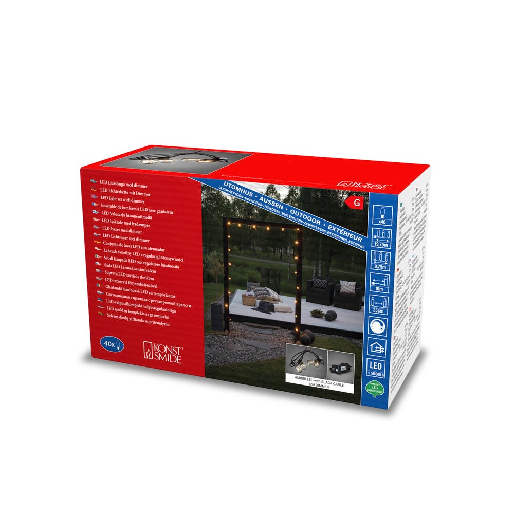 Light Set 40 Clear Oval LED 