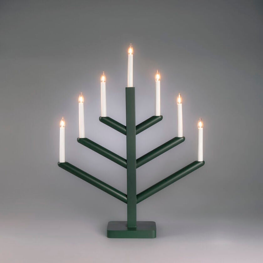 Holzleuchter Holz 7 Lampen Grü