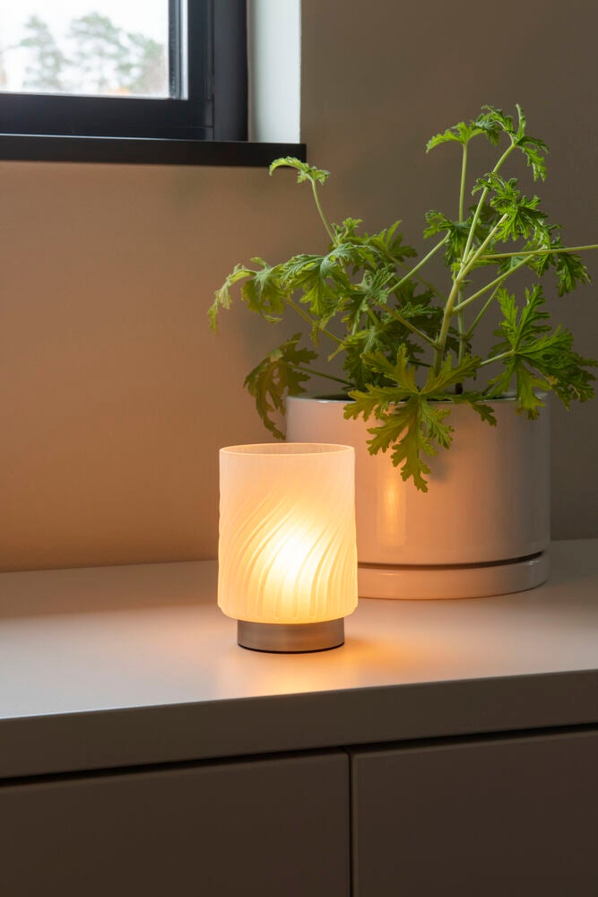 Ljuslykta glas laddbar LED 