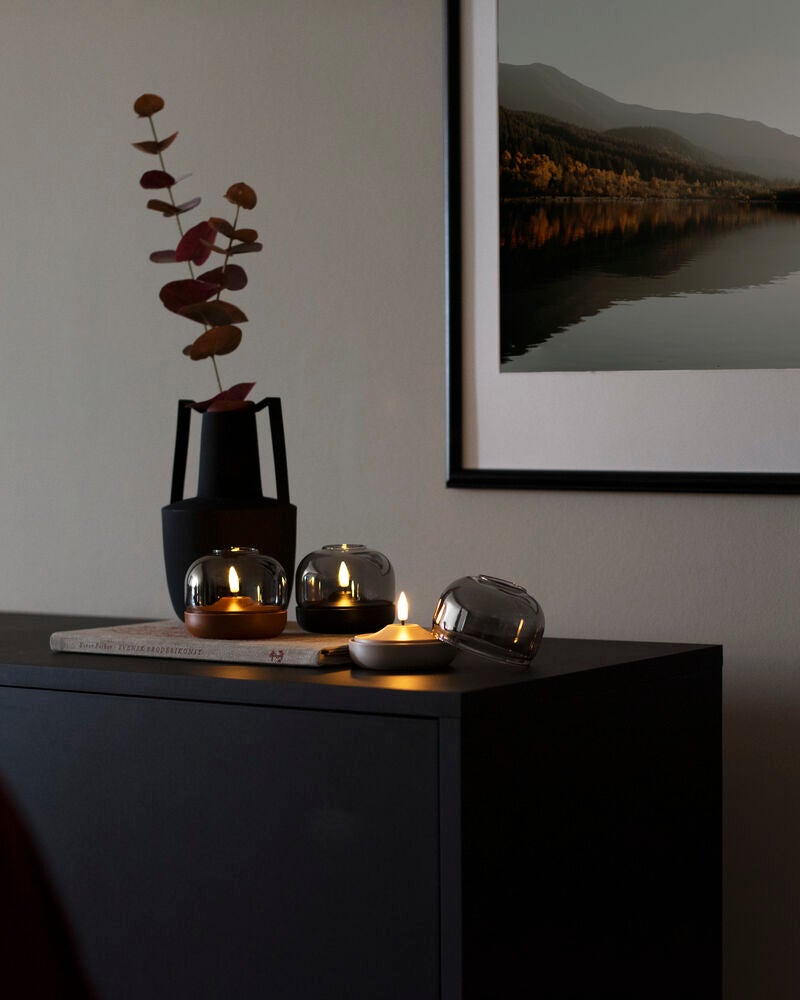 Ljus med glasdekoration LED