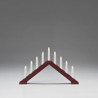 9 Bulb Candlestick Red