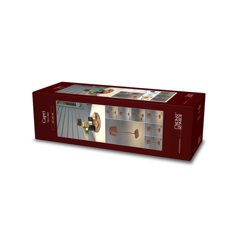 Capri table lamp USB teracotta